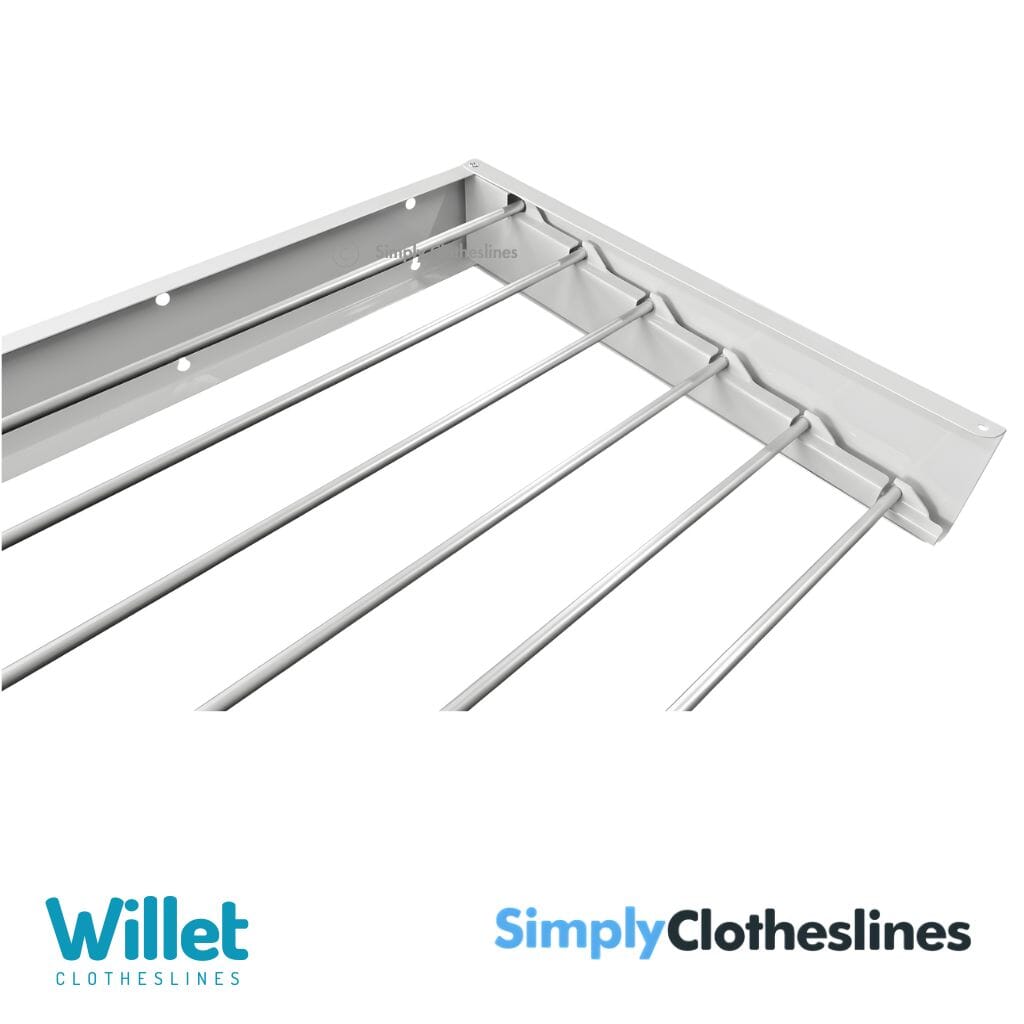 Willet - 100 Wall Mount Fold Down Clothes Airer & Drying Rack - Simply Clotheslines