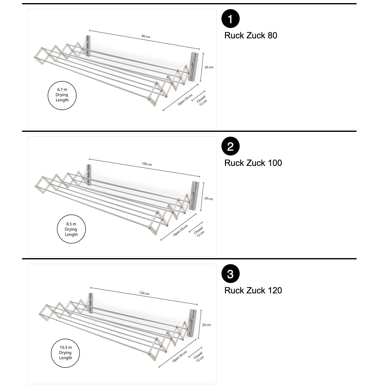 Artweger Ruck Zuck Wall Mounted Series - Simply Clotheslines