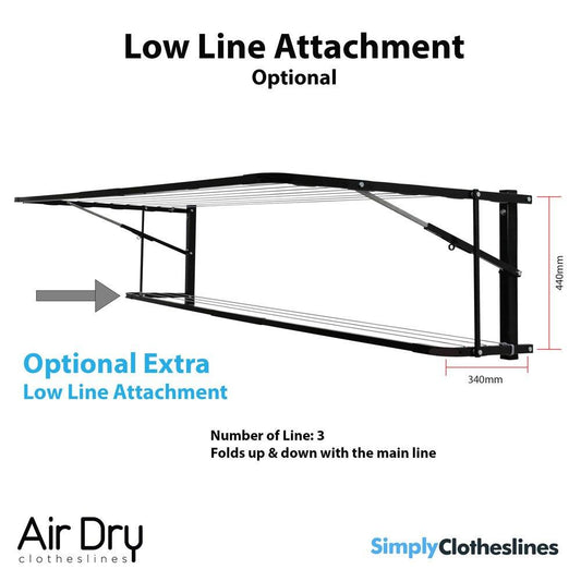 Low Line Attachment Same Colour as Clothesline - Simply Clotheslines