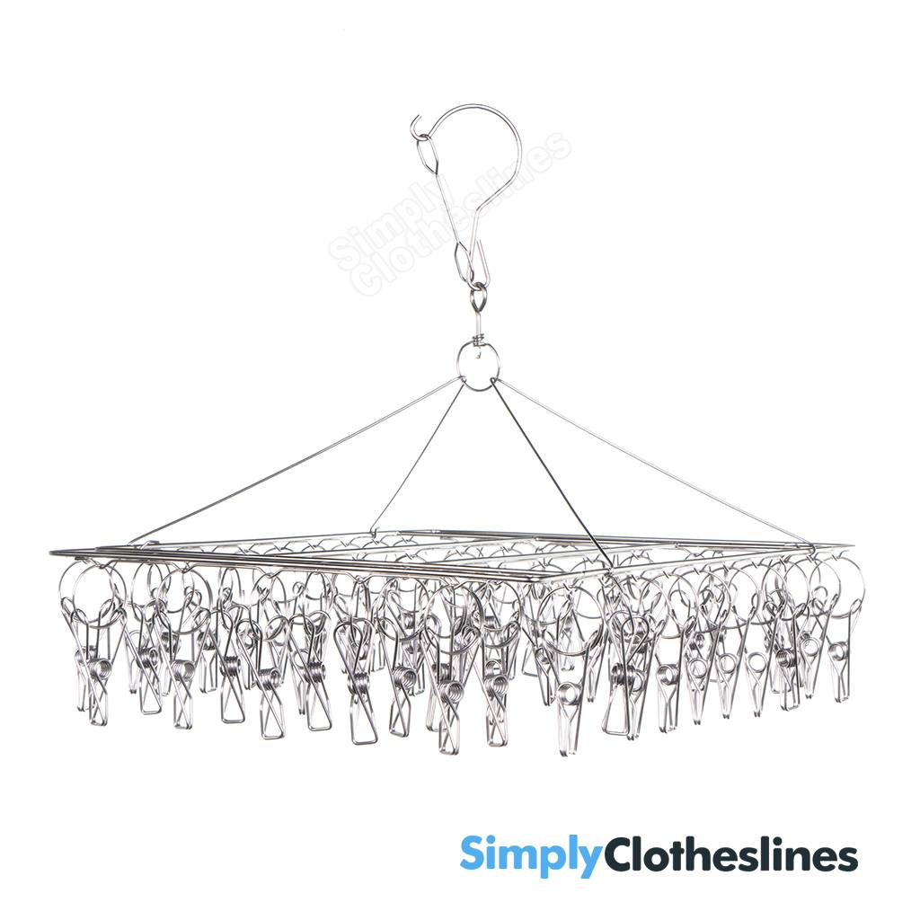 Rectangle ENVIRO Stainless Steel Hanger Including 50 Stainless Steel Pegs - Simply Clotheslines