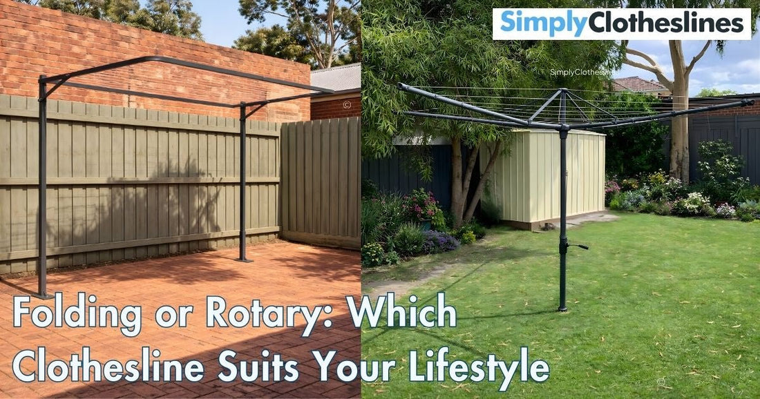 Folding vs Rotary Lifestyle Clotheslines – Simply Clotheslines - Simply Clotheslines