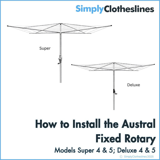 How to Install An Austral Fixed Head Rotary Clothesline - Simply Clotheslines