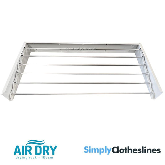 Air Dry - 100 Wall Mount Fold Down Clothes Airer & Drying Rack - Simply Clotheslines