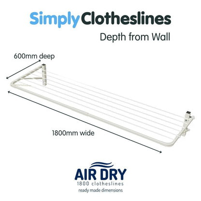 Air Dry 1800 Fold Down Clothesline - Ready Made - Simply Clotheslines