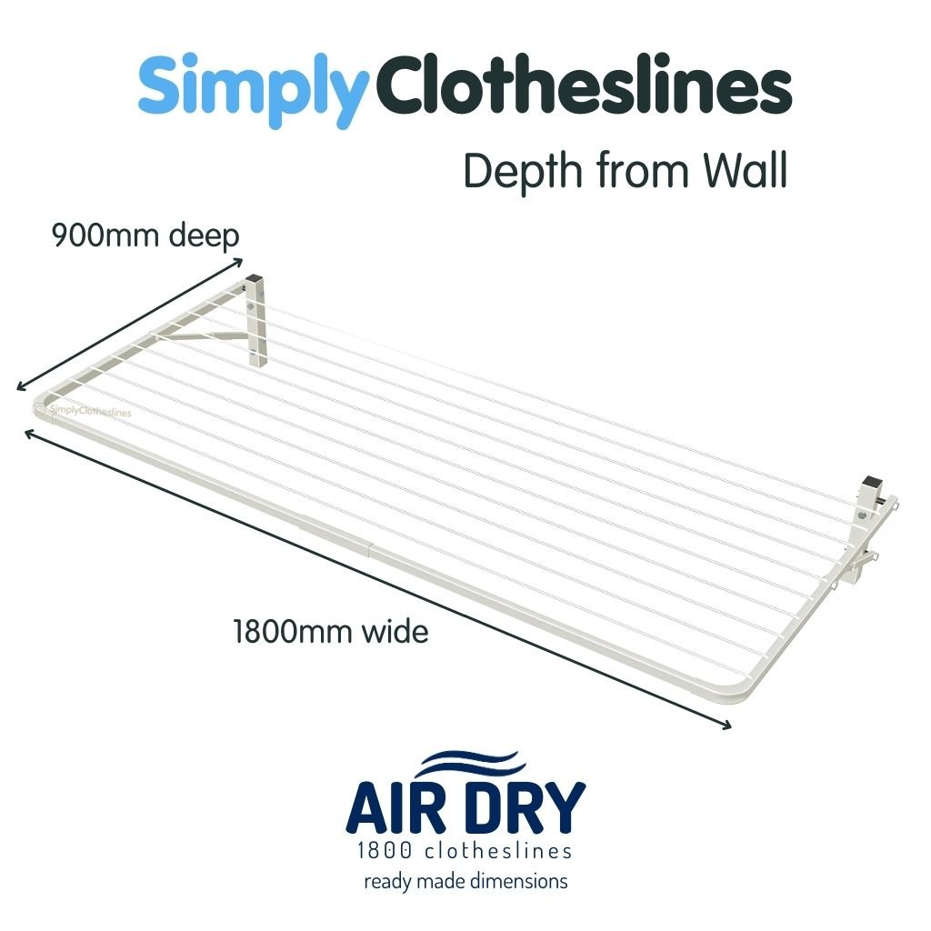 Air Dry 1800 Fold Down Clothesline - Ready Made - Simply Clotheslines