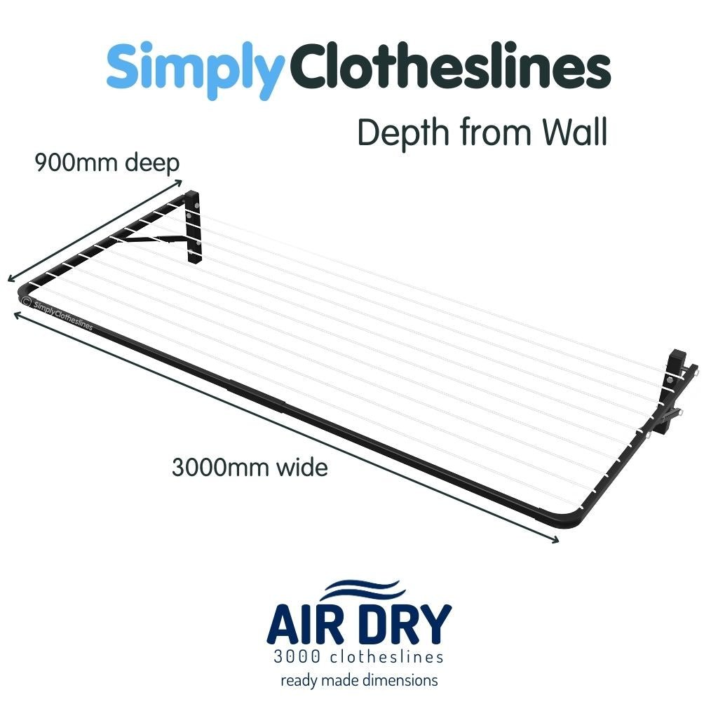 Air Dry 3000 Fold Down Clothesline - Ready Made - Simply Clotheslines