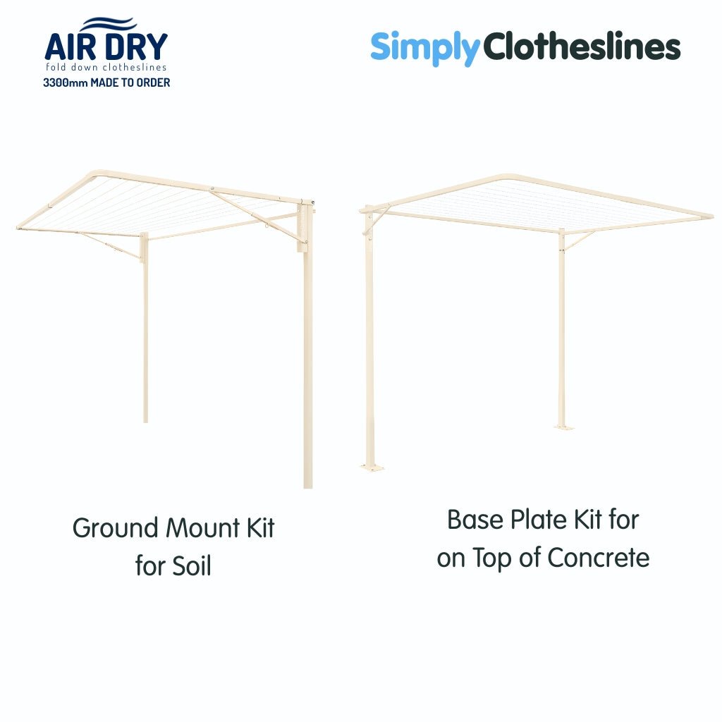 Air Dry 3300 Fold Down Clothesline - Made to Order - Simply Clotheslines