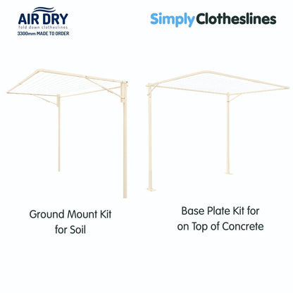 Air Dry 3300 Fold Down Clothesline - Made to Order - Simply Clotheslines