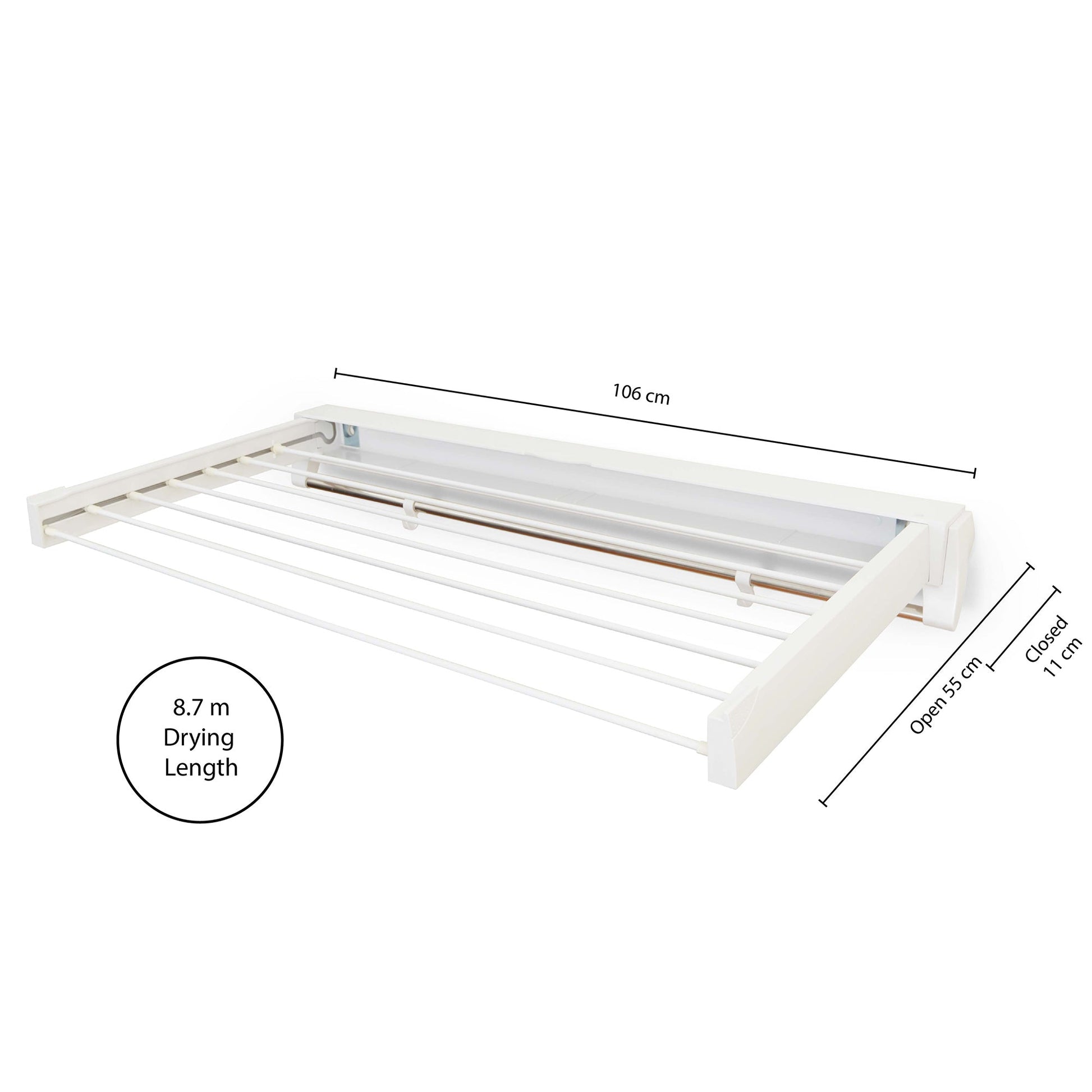 Artweger ArtDry 100 - Indoor Wall - Mounted Clothes Airer Drying Rack - Simply Clotheslines