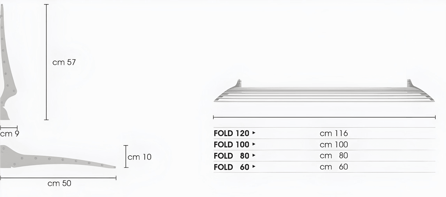 Foxydry Fold Wall Mounted Drying Rack - Simply Clotheslines