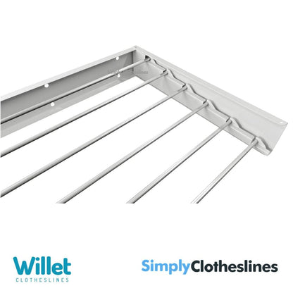 Willet - 100 Wall Mount Fold Down Clothes Airer & Drying Rack - Simply Clotheslines