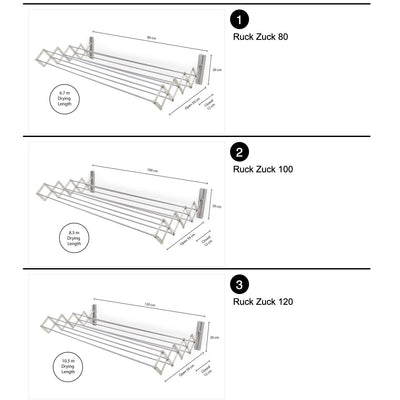 Artweger Ruck Zuck Wall Mounted Series - Simply Clotheslines