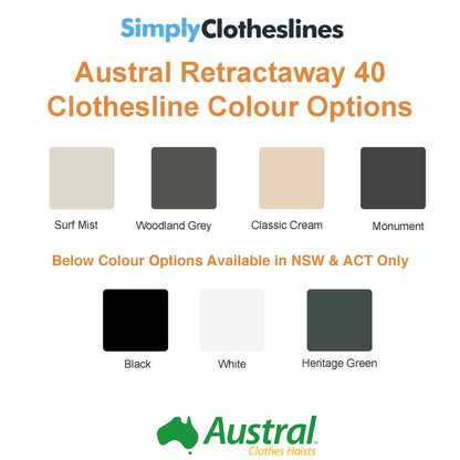 Austral Retractaway 40 Clothesline - Simply Clotheslines