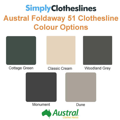 Austral Rotary Foldaway 51 Clothesline - Simply Clotheslines
