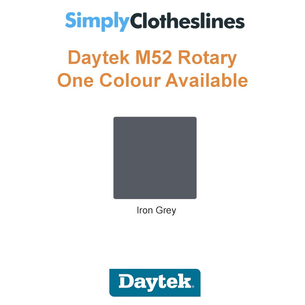 Daytek M52 Folding Rotary Clothesline - Iron Grey - Simply Clotheslines