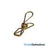 Gold Twin Pack of Enviro Stainless Stainless Steel Clothes Pegs 40 Regular & 10 Large - Simply Clotheslines