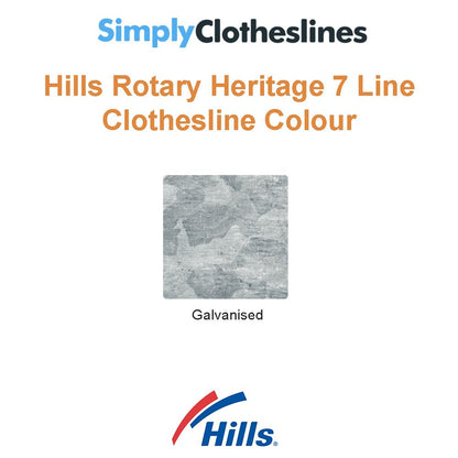 Hills Hoist Heritage 7 Line Rotary Clothesline - Simply Clotheslines