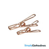 Rose Gold Twin Pack of Enviro Stainless Stainless Steel Clothes Pegs 40 Regular & 10 Large - Simply Clotheslines