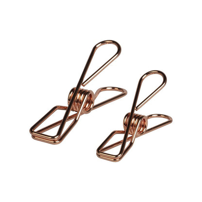 Rose Gold Twin Pack of Enviro Stainless Stainless Steel Clothes Pegs 40 Regular & 10 Large - Simply Clotheslines