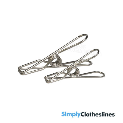 Twin Pack Enviro Clothes Pegs Stainless Steel 40 Regular & 10 Large - Simply Clotheslines